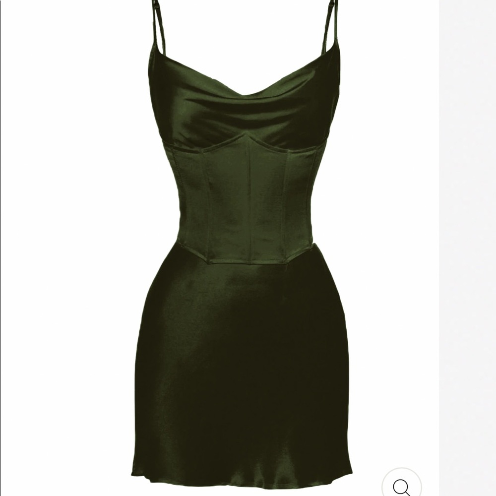 Sexy midnight green dress with corset. Brand new